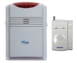 Wireless Magnetic Door Contact Alarm Full Kit With Portable Alarm Chime
